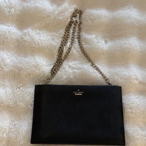 Kate Spade Black Crossbody with Gold Chain